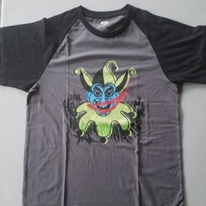 NEW* Jocker Short Sleeve black  gray raglan Batman